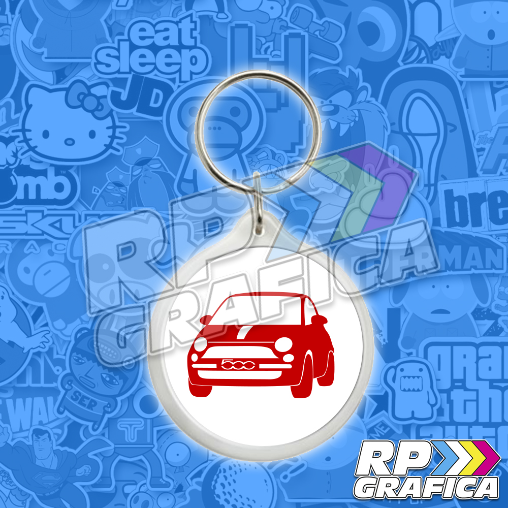 Portachiavi con scritta Fiat 500 - RP Grafica