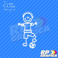 Bambino giocatore con pallone - Adesivi Famiglia
