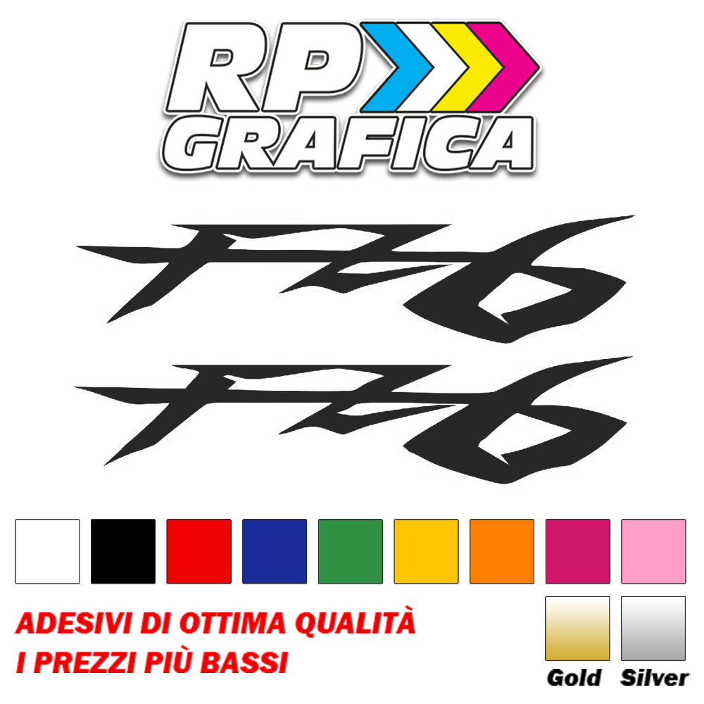 Coppia Adesivi Yamaha FZ6 Stickers Decal - RP Grafica