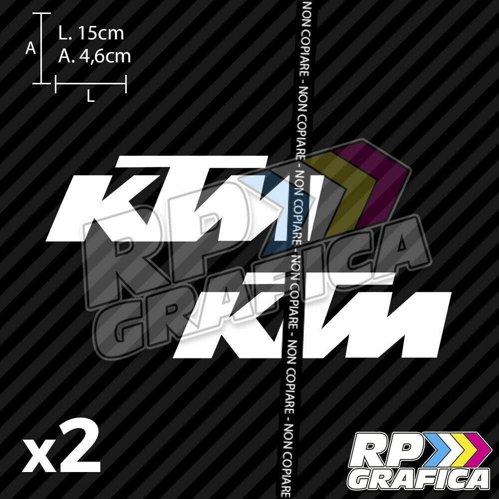 Coppia Adesivi KTM Racing Moto Stickers Decal - RP Grafica
