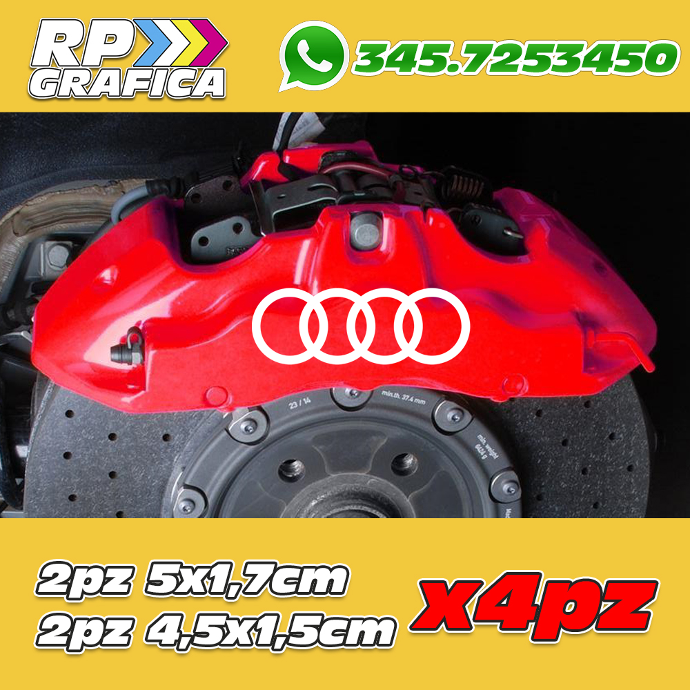 Kit 4 Adesivi Audi Sticker Pinze Freno - RP Grafica