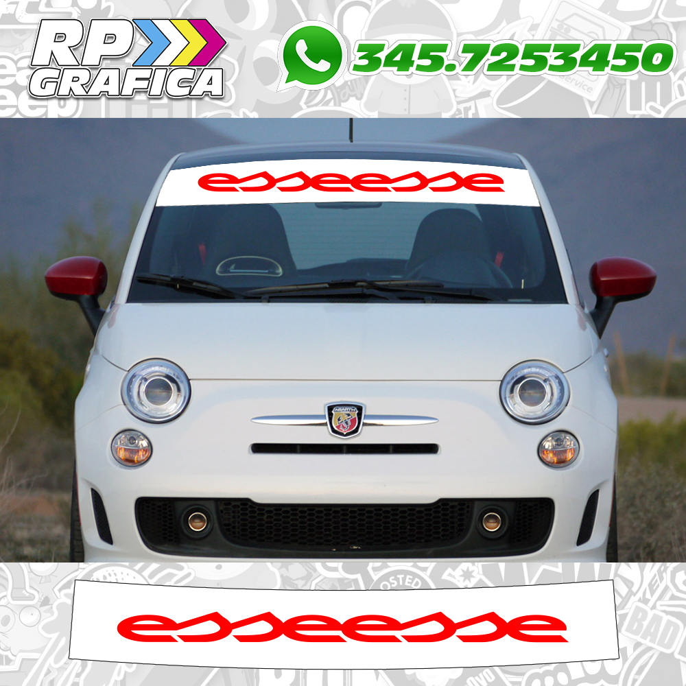 Fasce Parasole Esseesse Adesiva Fiat 500 Abarth 595 - RP Grafica