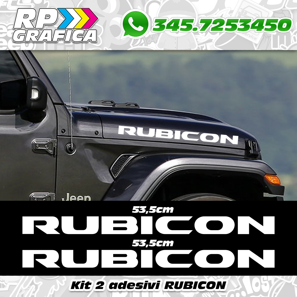 Kit 2 Adesivi Jeep RUBICON 4×4 - RP Grafica