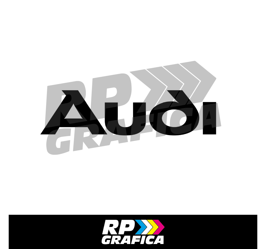 Adesivo Audi Logo Scritta - RP Grafica