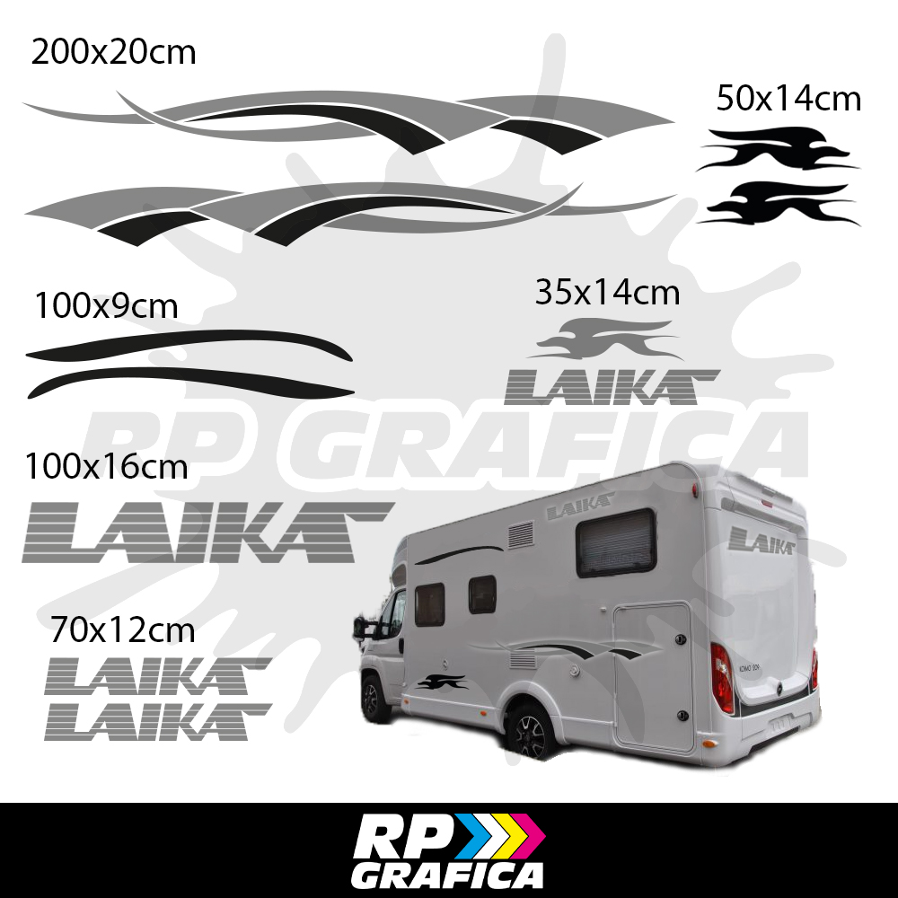 Kit Completo Adesivi Loghi Laika Camper - RP Grafica