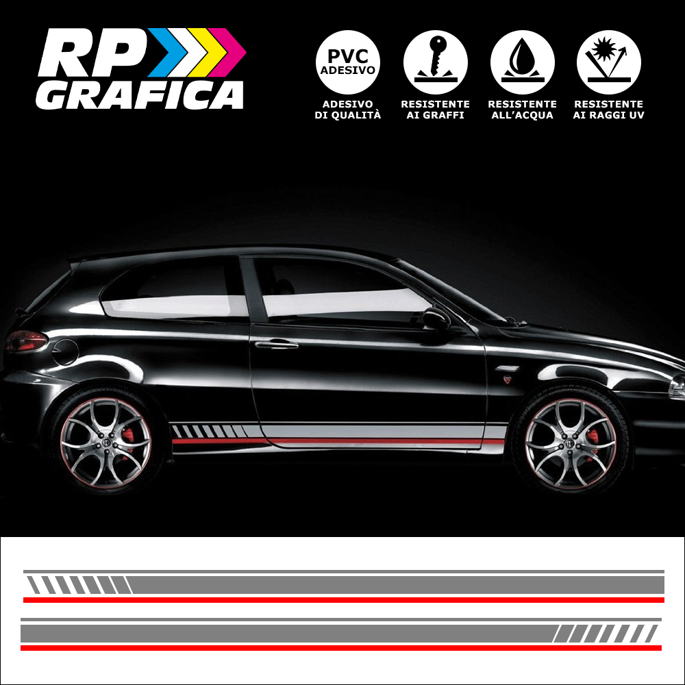 Coppia Adesivi Copri Logo Alfa Romeo - RP Grafica